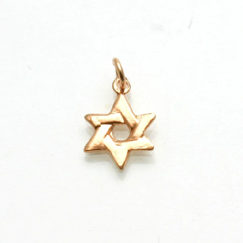 14k Rose gold Small Woven Star of David Pendant