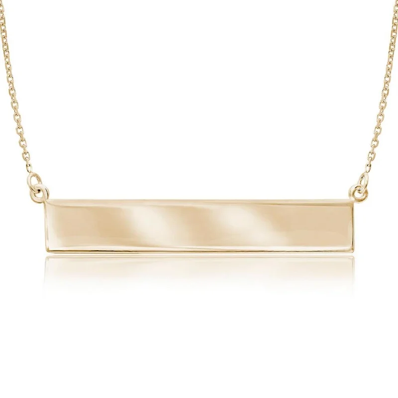 14KT Yellow Gold 18-inch Fashion Nameplate Necklace