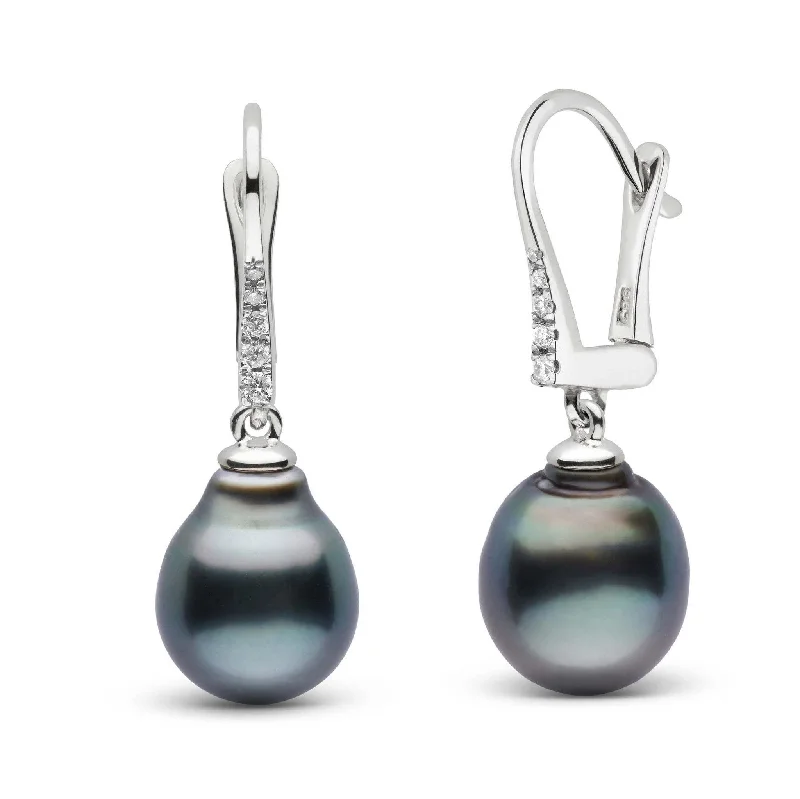 Allure Collection Tahitian Baroque 10.0-11.0 mm Pearl & Diamond Dangle Earrings