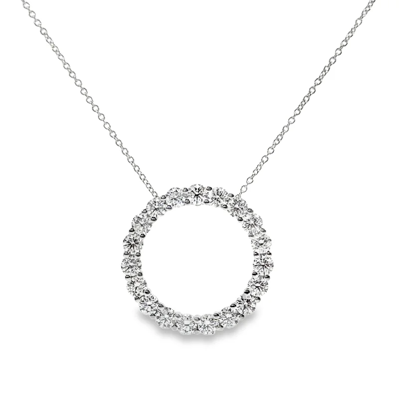 Forevermark 1.75 Cttw. White Gold Diamond Circle Pendant