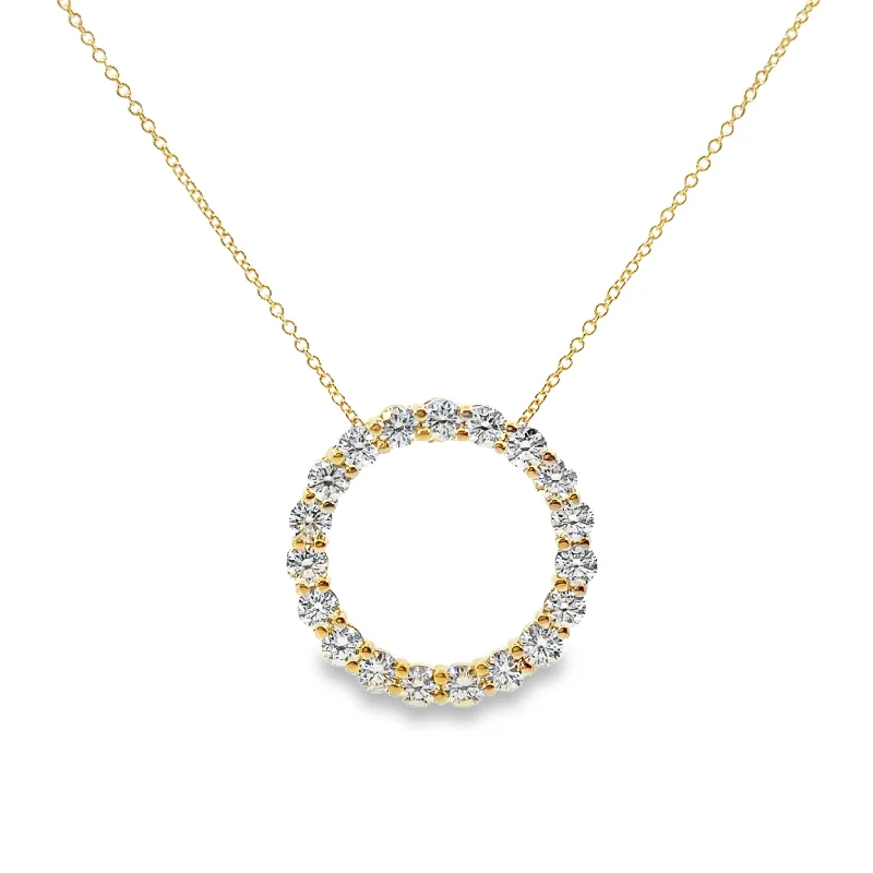 Forevermark 1.70 Cttw. Yellow Gold Diamond Circle Pendant