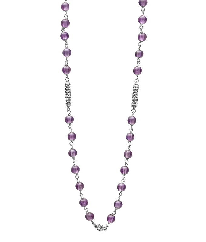 LAGOS Caviar Icon Amethyst Beaded Necklace