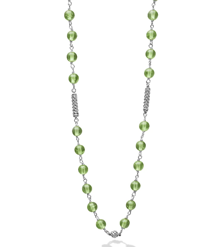 LAGOS Caviar Icon Peridot Beaded Necklace