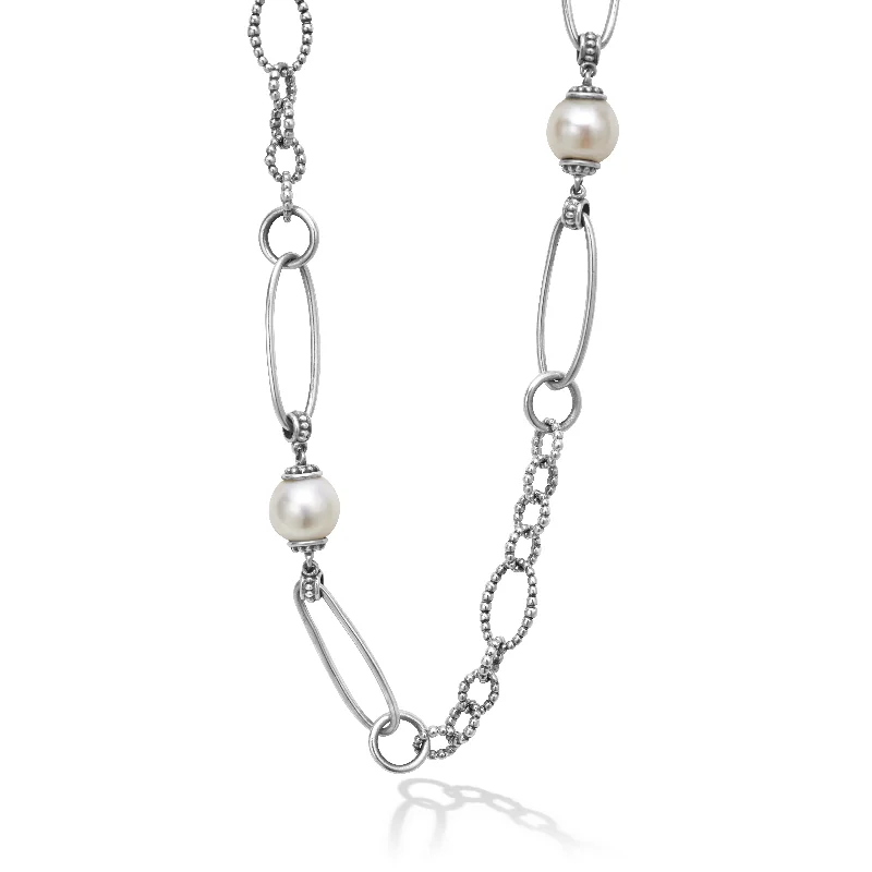 LAGOS Luna Pearl Link Necklace