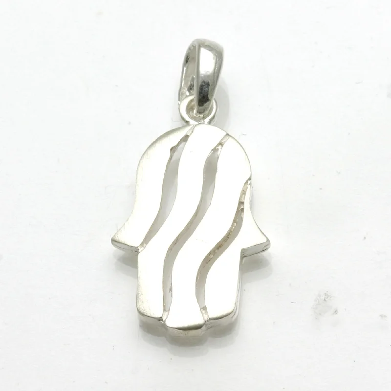 Sterling Silver Hamsa Swirl Pendant