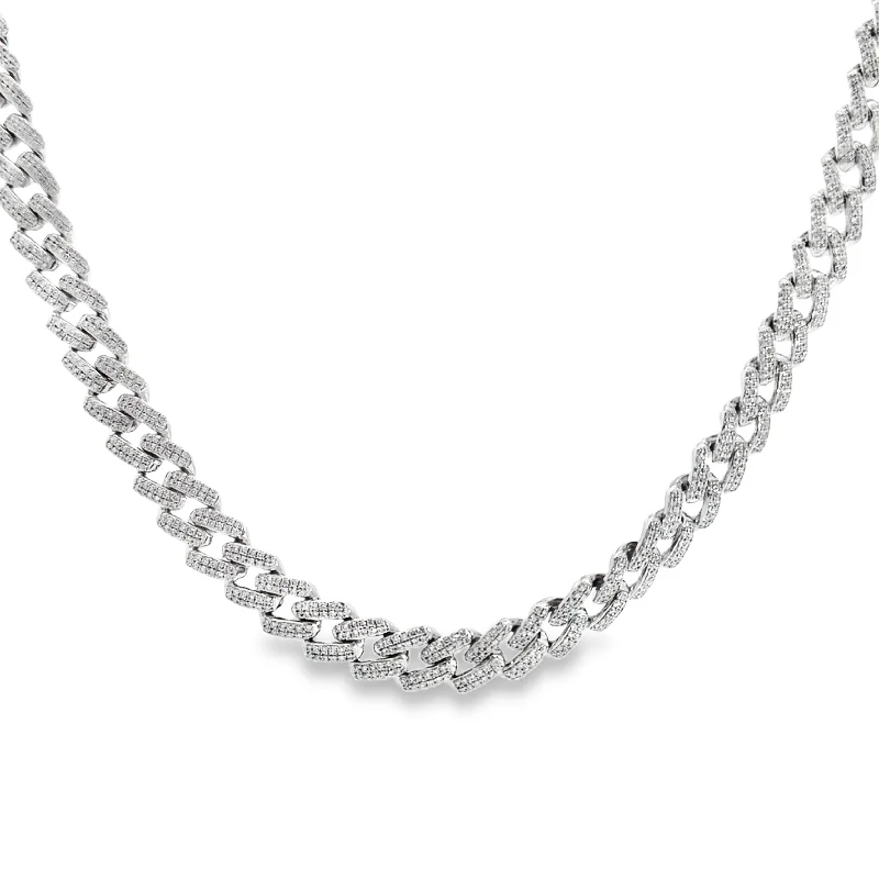 White Gold Pave Diamond Fashion Necklace