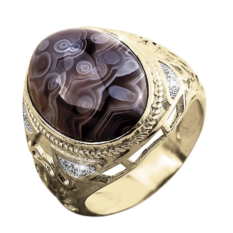 Crazy Lace Agate Ring