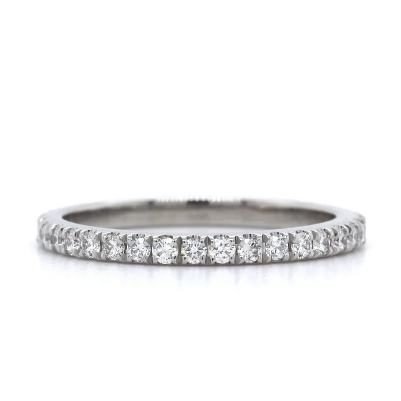 Platinum Shared Prong Diamond Eternity Band