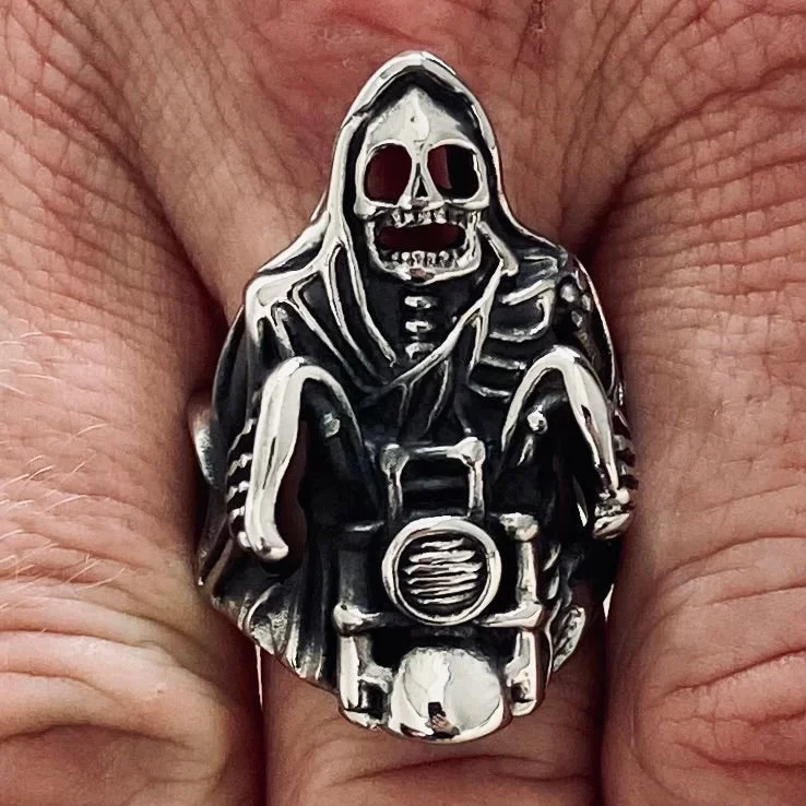 Grim Reaper Riding a Harley - SLC33 CLEARANCE