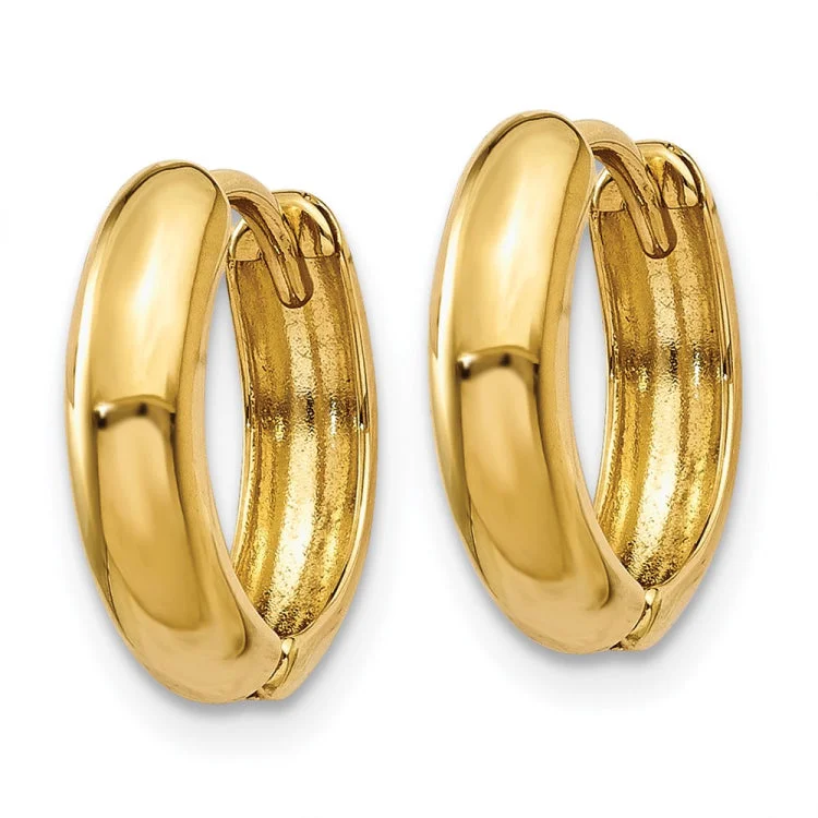 14k Polished Hinged Hoop Earrings