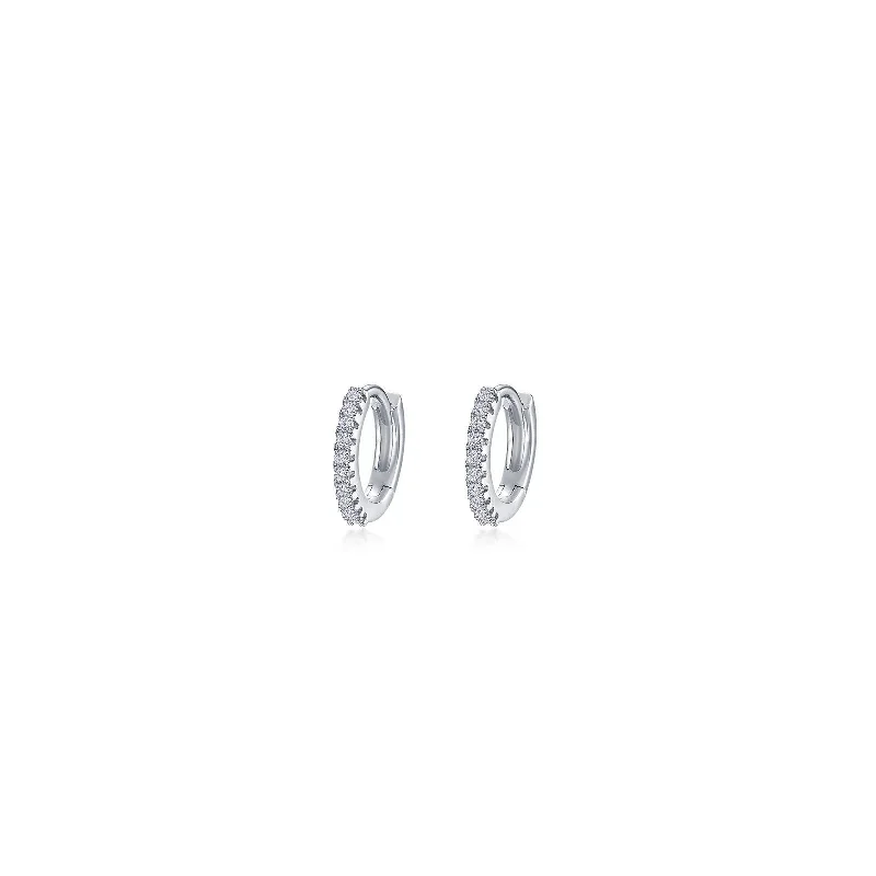 10mm Huggie Hoop Earrings - Sterling Silver