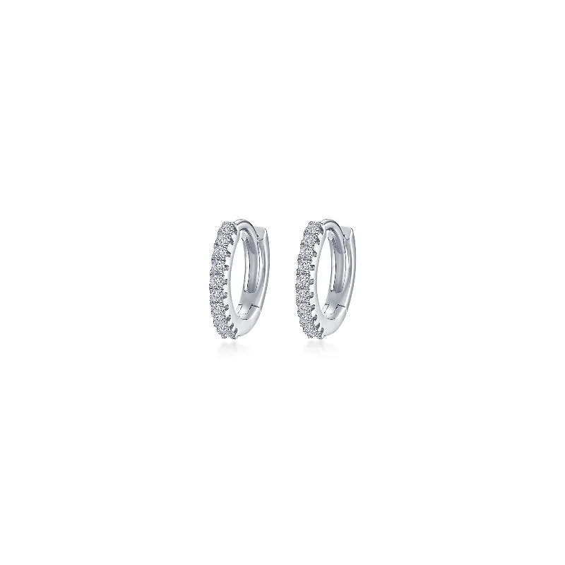 13.5mm Huggie Hoop Earrings - Sterling Silver