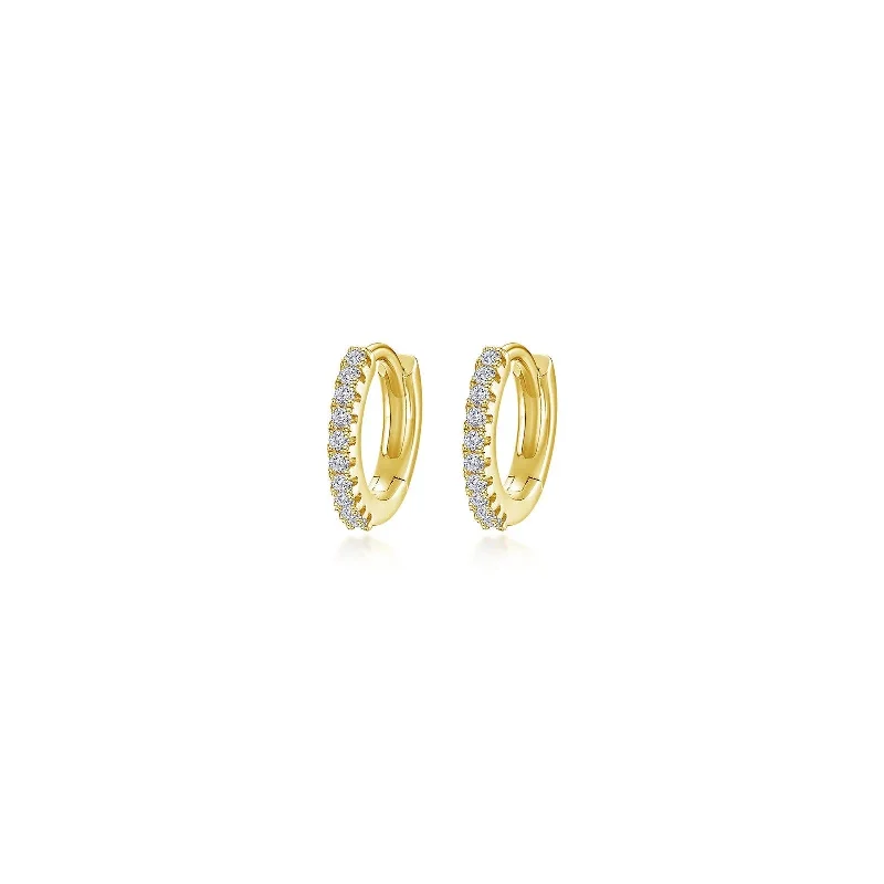 13.5mm Huggie Hoop Earrings - TR Gold