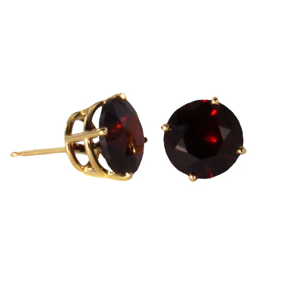 Almandine Garnet Stud Earrings