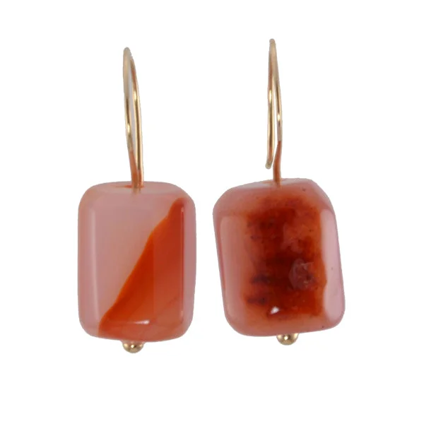 Carnelian French Wire Earrings