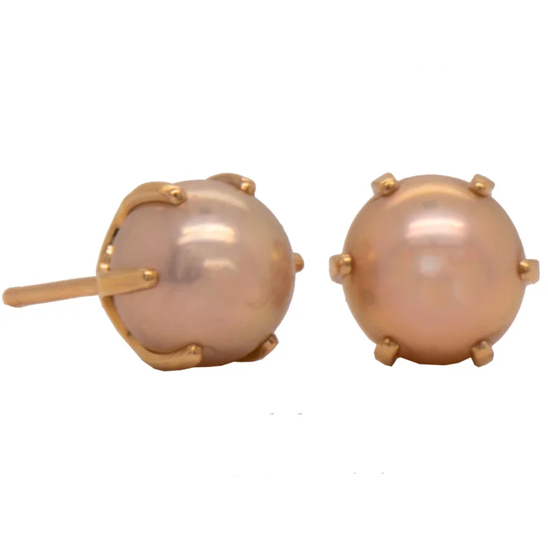 Peach Pearl Earrings