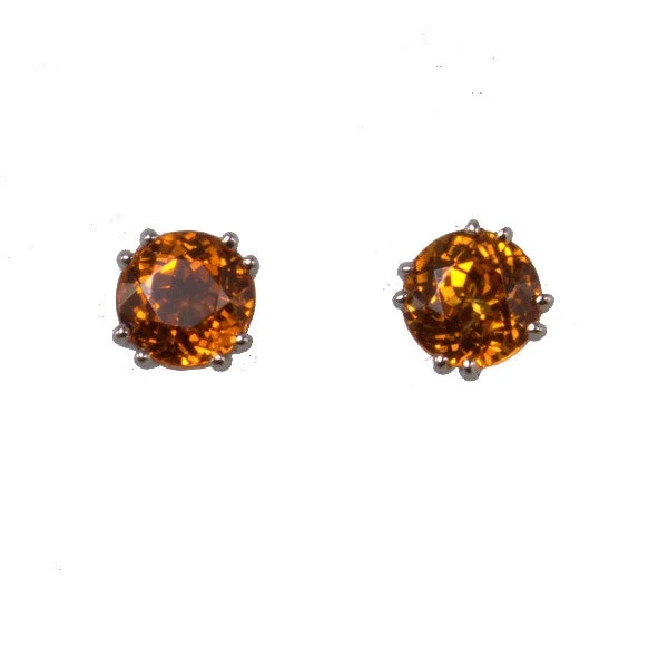 Spessartite Garnet Stud Earrings