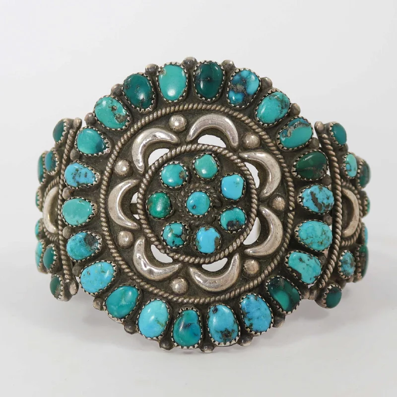 1940s Turquoise Cluster Cuff