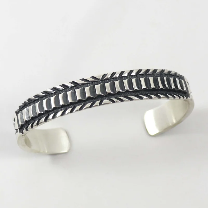 Stamped Silver Cuff