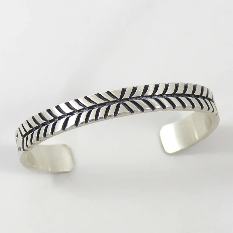 Stamped Silver Cuff