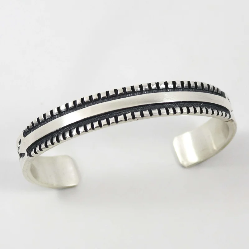 Stamped Silver Cuff