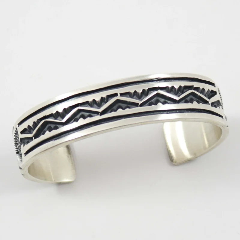 Stamped Silver Cuff