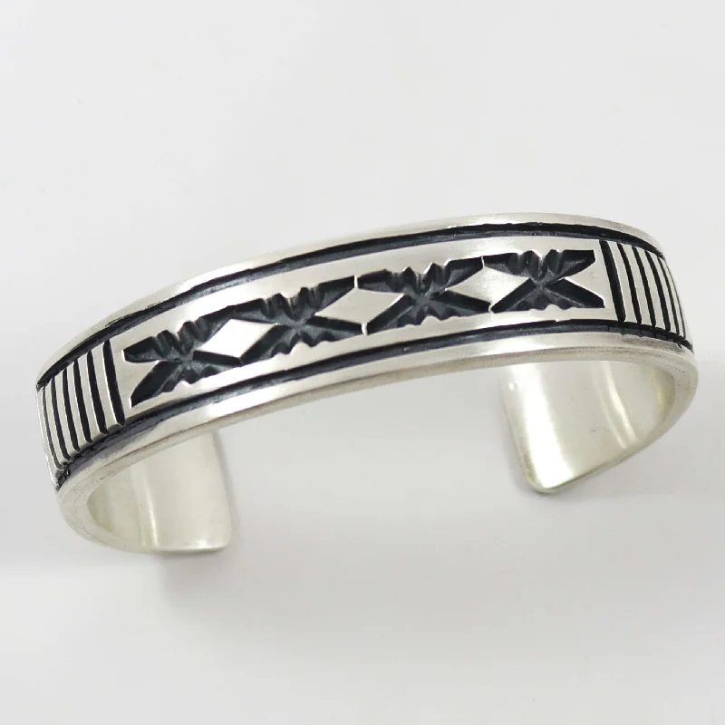 Stamped Silver Cuff