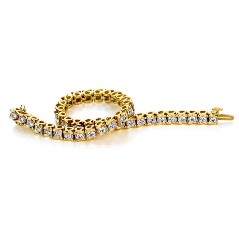 1 CTW Diamond 7-inch Tennis Bracelet in 10KT Yellow Gold