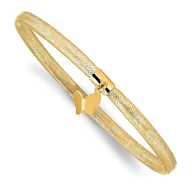 14KT Yellow Gold 3.75MM Stretch Butterfly Bracelet