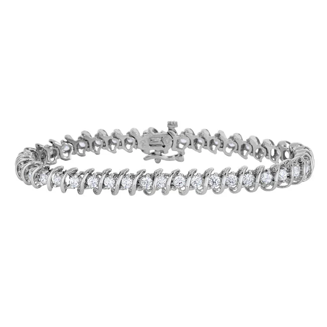 2-1/4 CTW Diamond 8-inch Tennis Bracelet in 10KT White Gold