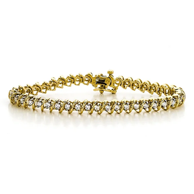 2-1/4 CTW Diamond 8-inch Tennis Bracelet in 10KT Yellow Gold