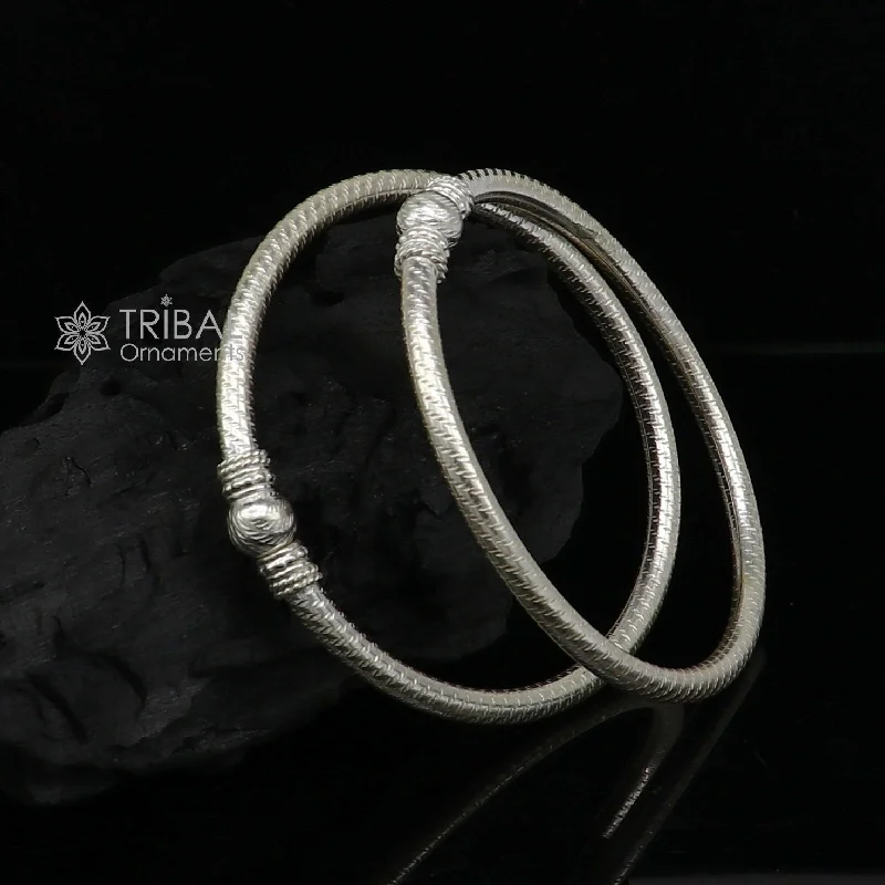 Amazing design Sterling silver bangle bracelet kangan chudi, excellent customized design bangle kada gift tribal kada jewelry nba412