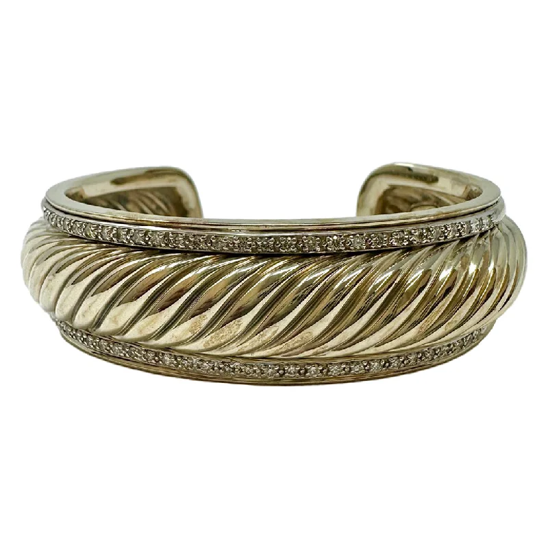 David Yurman Diamond Cable Cuff Bracelet